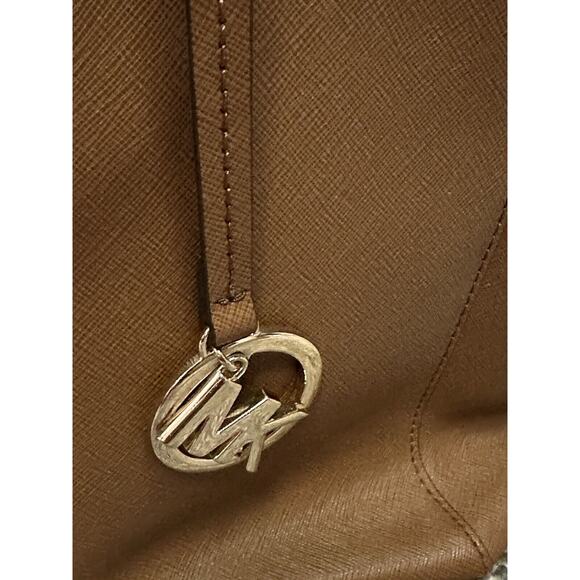 Michael Kors MK Walsh Camel Brown Saffiano Leather Tote Large Shoulder Bag Used - Picture 11 of 14